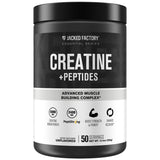 Jacked Factory Creatine + Peptides en empaque compacto para uso diario.