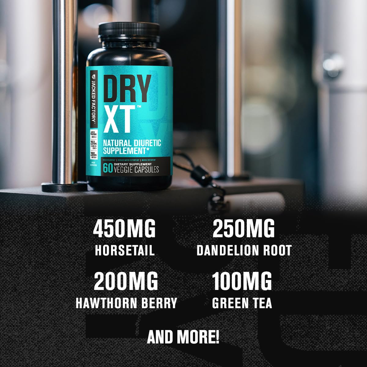Dry-XT etiqueta frontal, ingredientes clave para bienestar