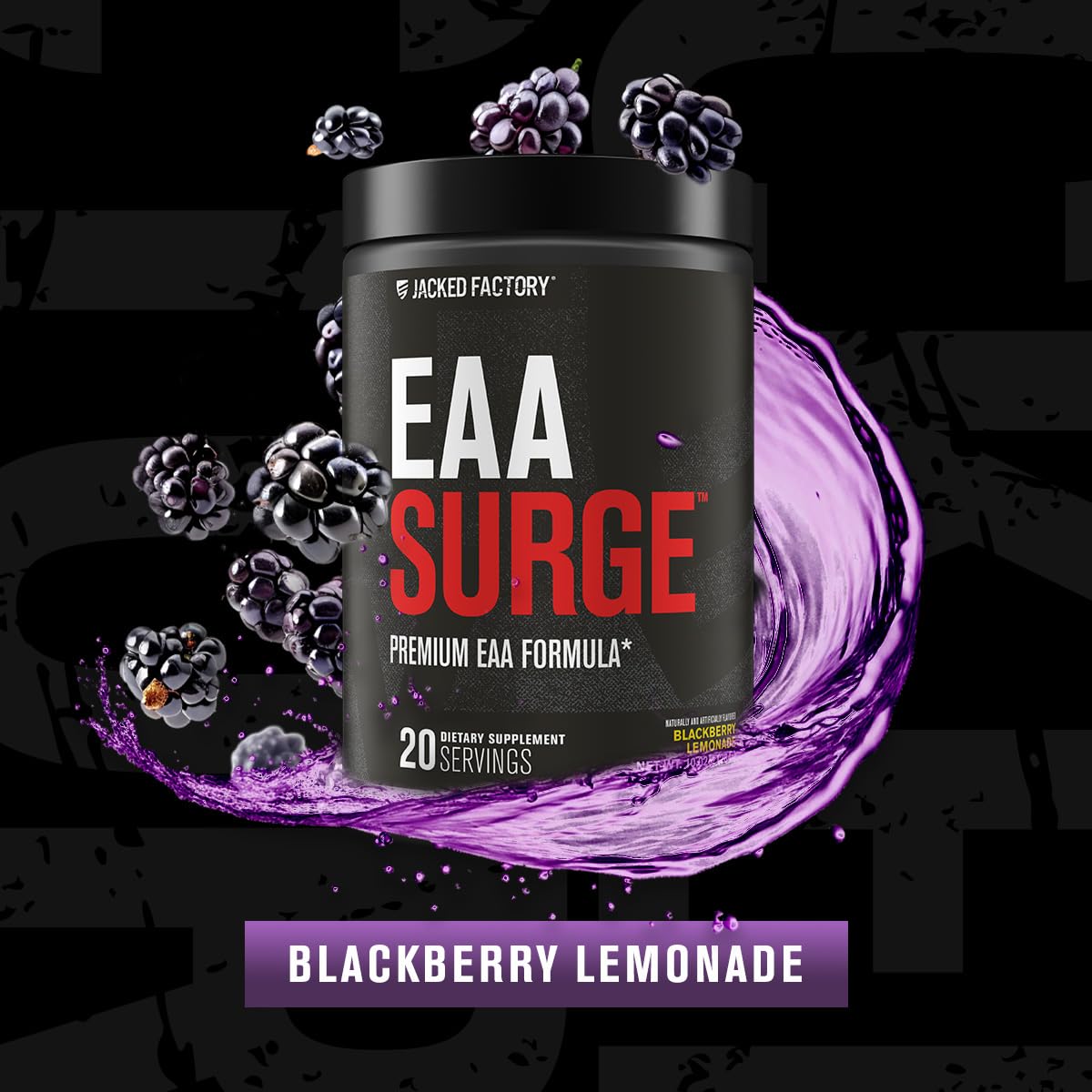 Jacked Factory EAA Surge, shaker en uso, mezcla fácil durante el entrenamiento.