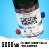 Gominolas sabor arándano azul de Jacked Factory, textura suave para entrenamiento y recuperación.
