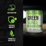 Jacked Factory Green Surge, hierba de cebada en polvo para digestión.