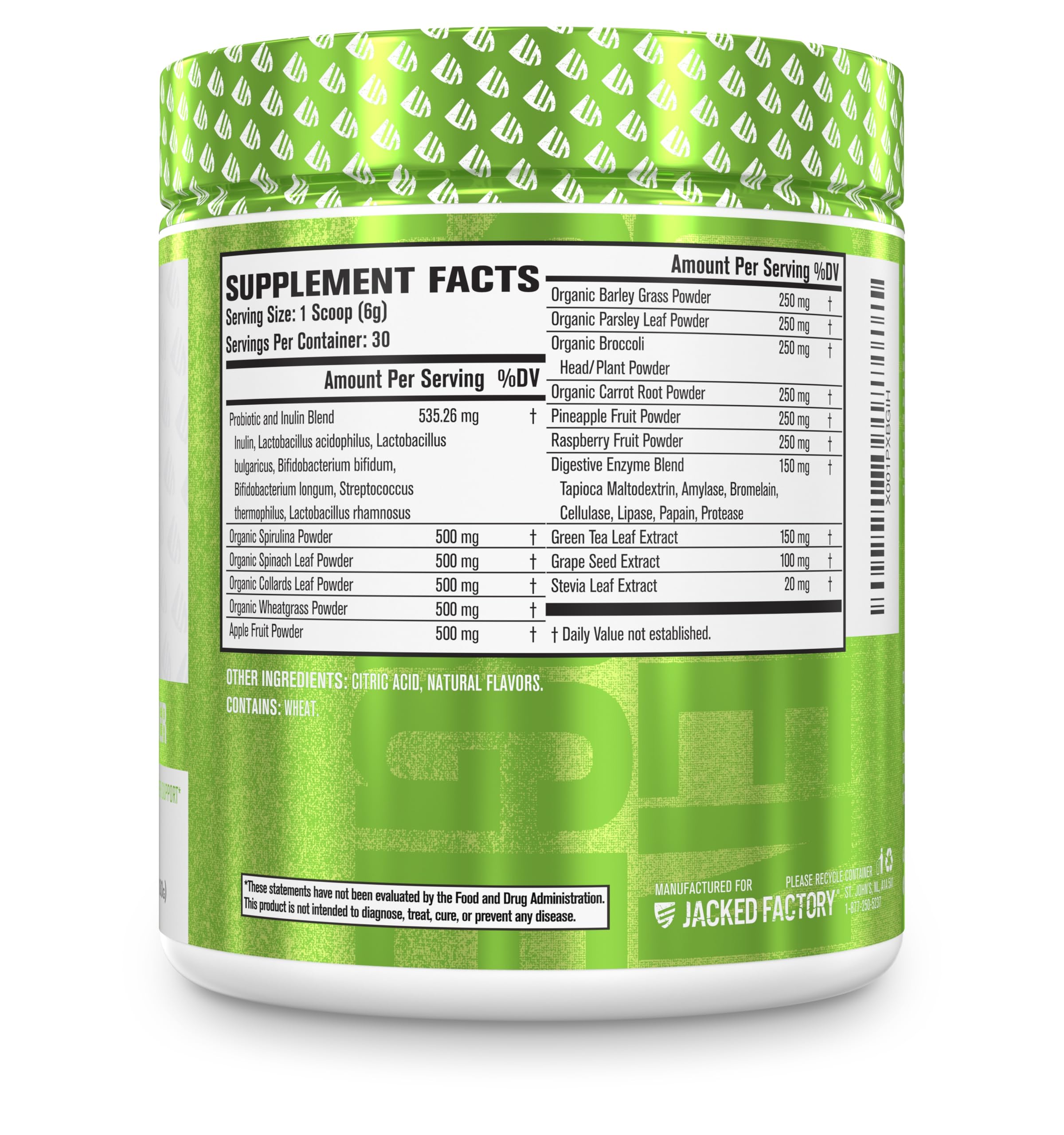 Jacked Factory Green Surge, uso diario para tu ritual de nutrición.