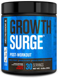 Jacked Factory Growth Surge, bote del suplemento, ideal para recuperación después del entrenamiento.