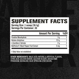 Jacked Factory Growth Surge, mezcla en vaso con agua, sabor arándano azul.