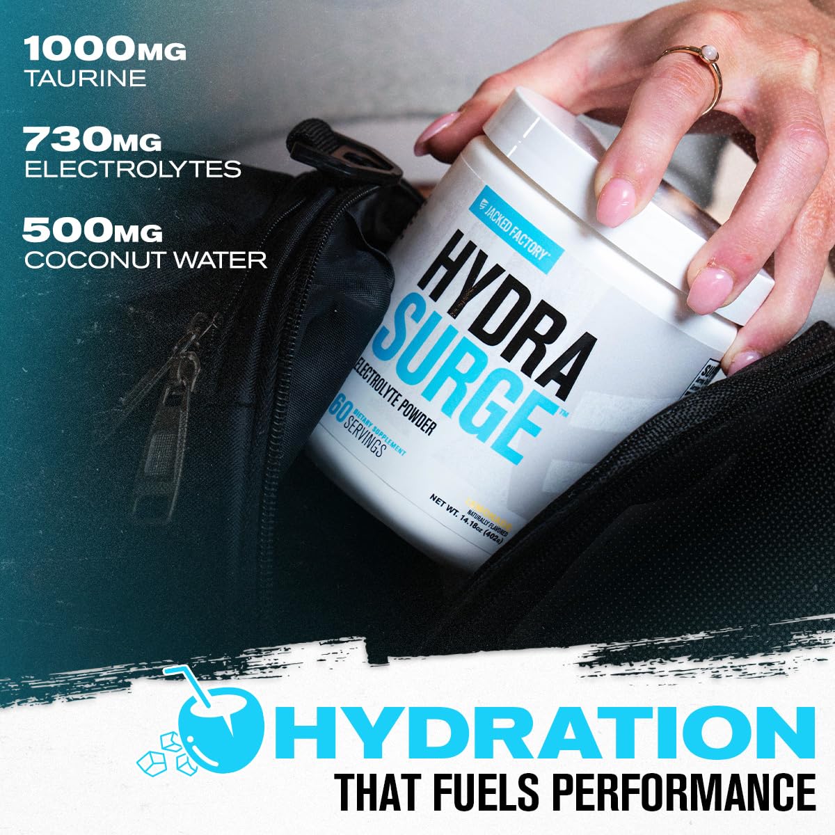 Envase grande de Hydrasurge, listo para mezclar con agua.