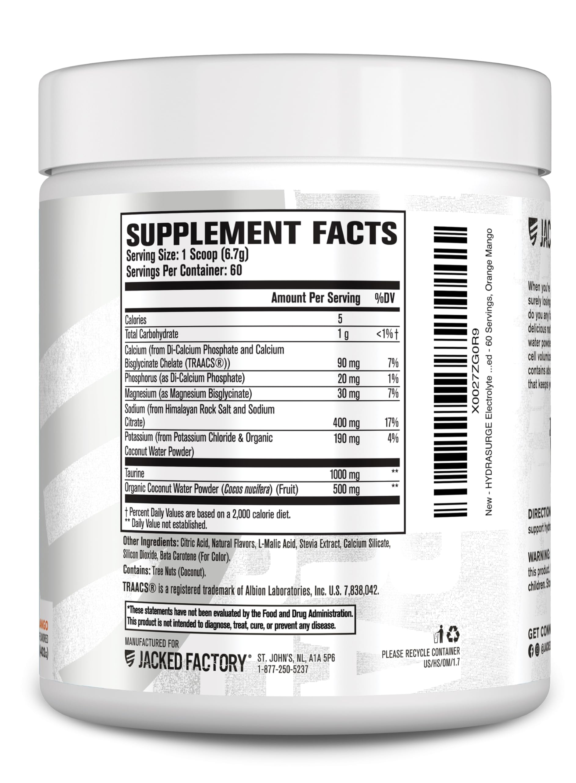 Hydrasurge sabor Naranja Mango preparado en vaso para beber durante el entrenamiento