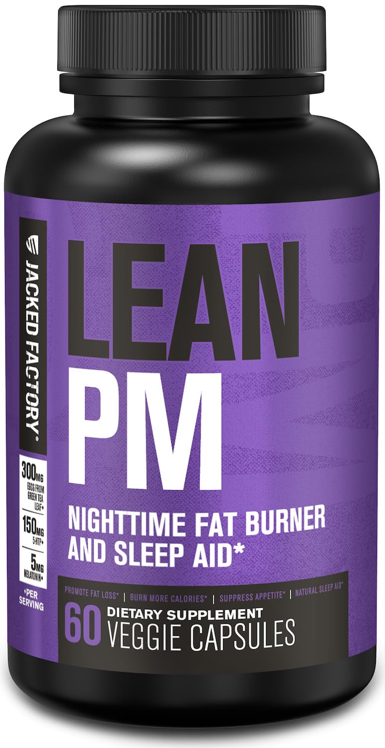 Lean PM de Jacked Factory en botella, listo para uso nocturno sin estimulantes