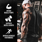 Jacked Factory N.O. XT energía para sesiones de entrenamiento más largas.