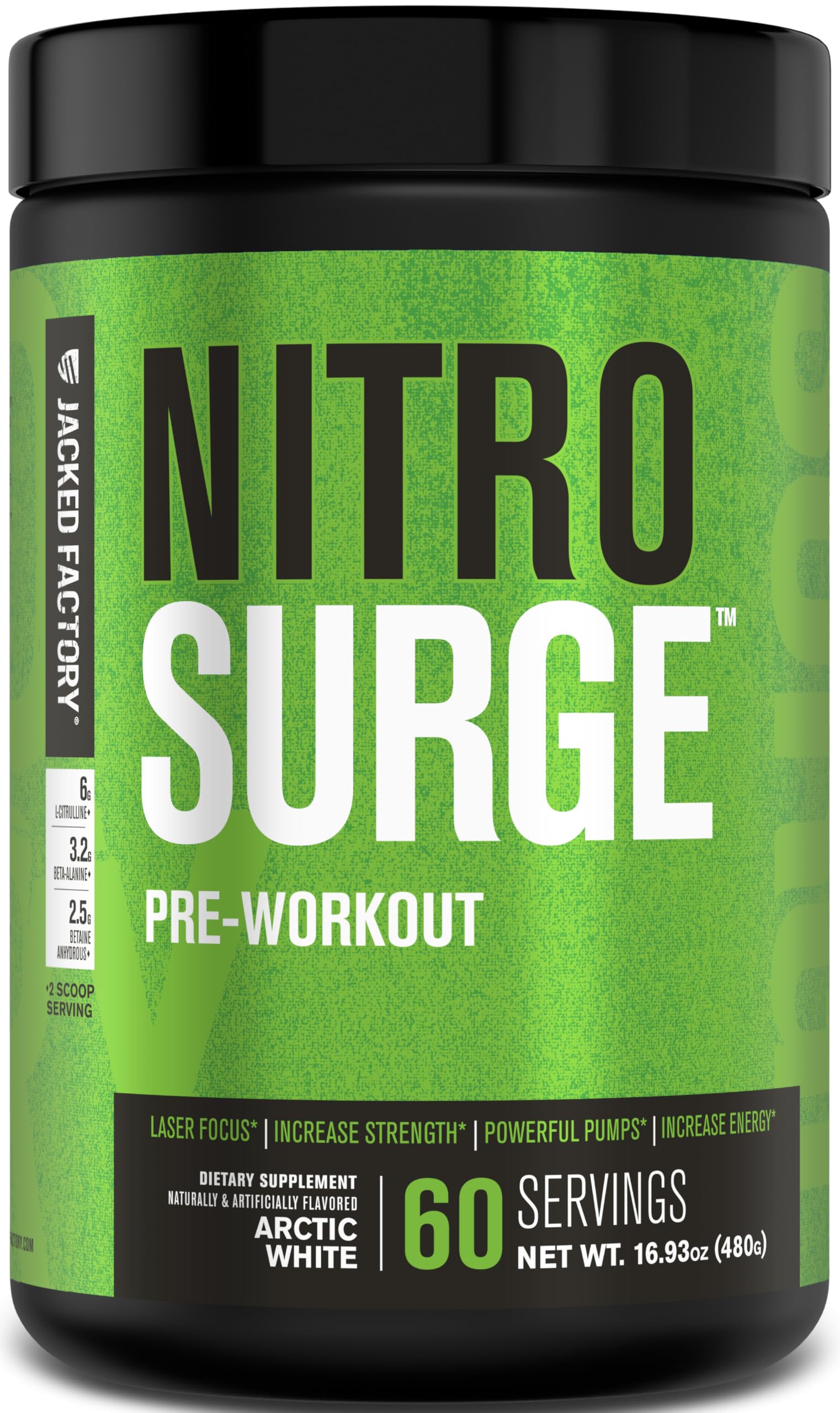 Jacked Factory Nitrosurge bote, energía sostenida para entrenamientos intensos