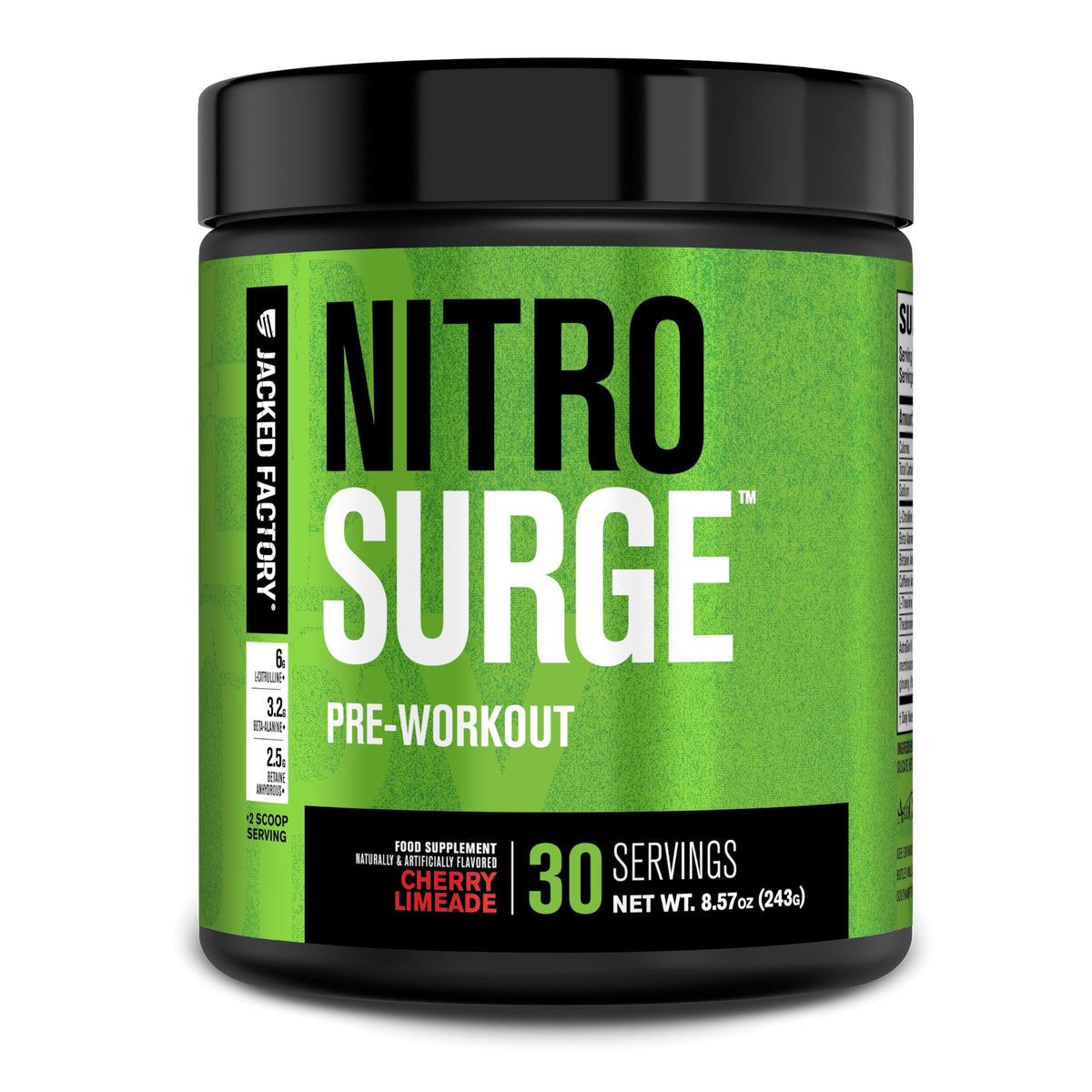 Nitrosurge de Jacked Factory, bote de energía para entrenamientos prolongados.