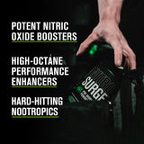 Nitrosurge Max con cuchara medidora para dosis precisas y energía sostenida.