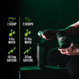 Nitrosurge Max preparado en agua, mezcla rápida para entrenamientos eficientes.