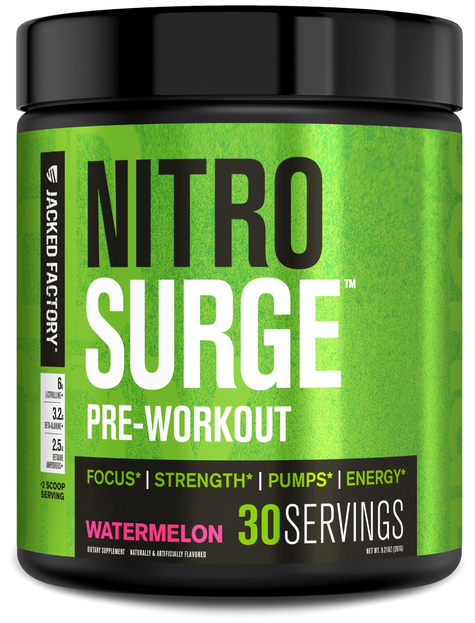 Jacked Factory Nitrosurge sabor sandía en lata para energía sostenida durante entrenamientos