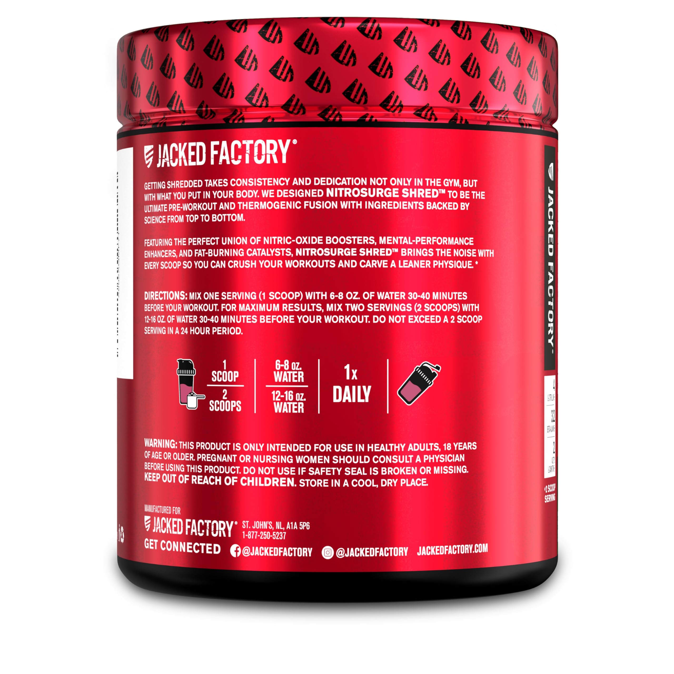 Jacked Factory Nitrosurge uso práctico para rutina diaria de gimnasio.