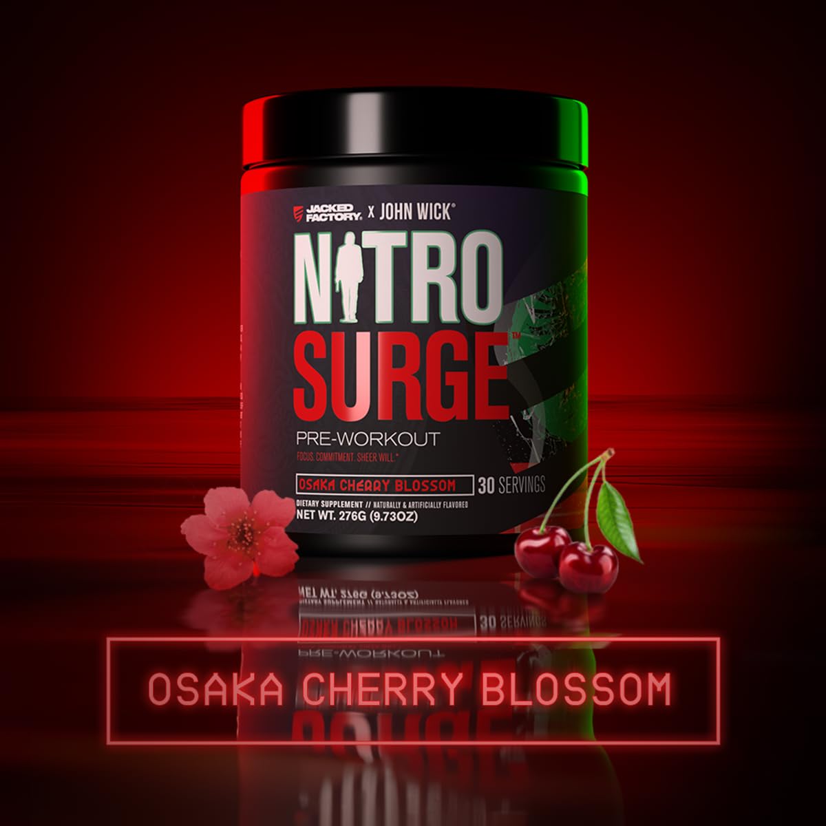 Sabor arándano azul de Nitrosurge Wick para energía en entrenamientos