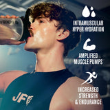 Glicerol líquido de Jacked Factory facilita un pump muscular más visible durante el entrenamiento.