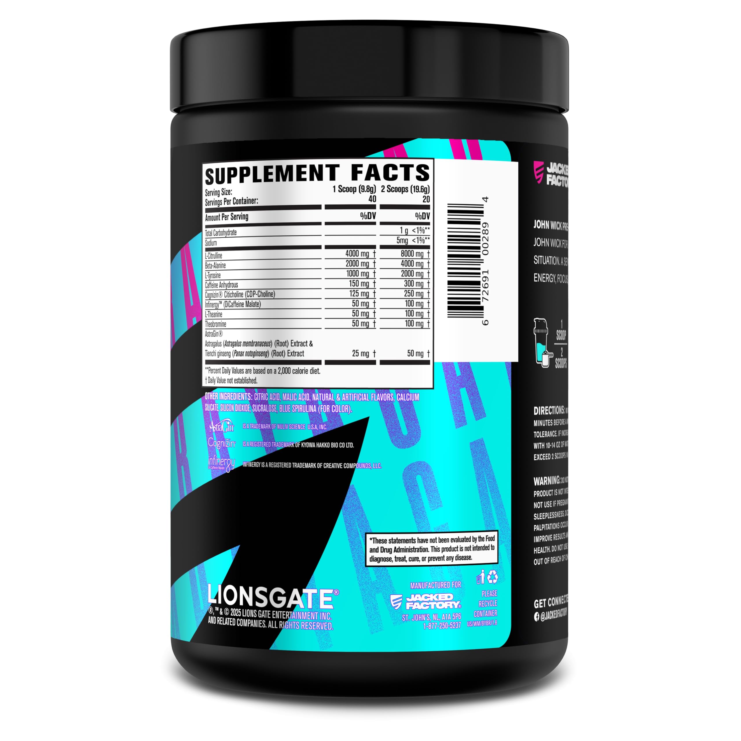 Jacked Factory Modo Wick: aroma y sabor intensos para iniciar el entrenamiento.