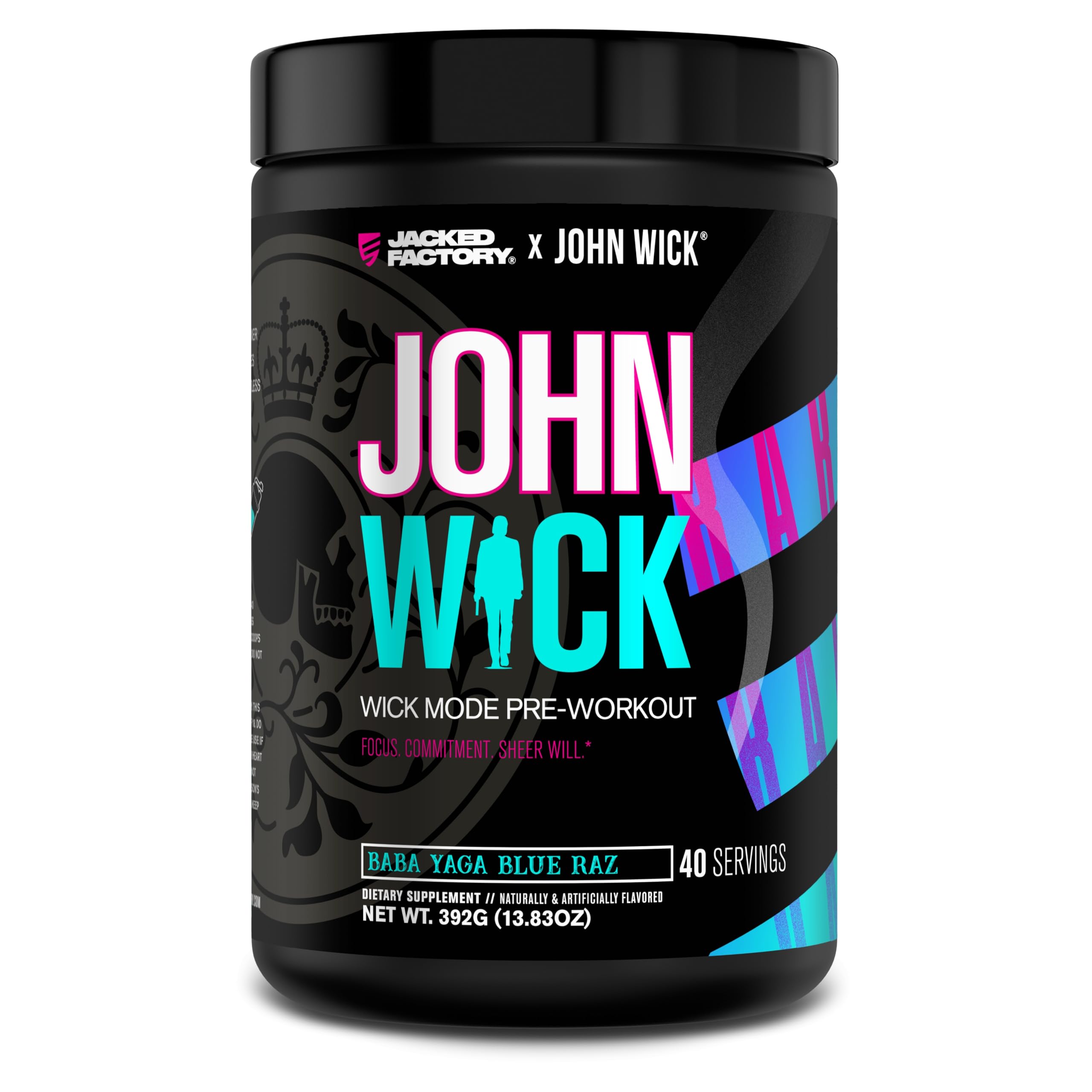 Jacked Factory Modo Wick: frasco listo para entrenamientos intensos y enfoque.