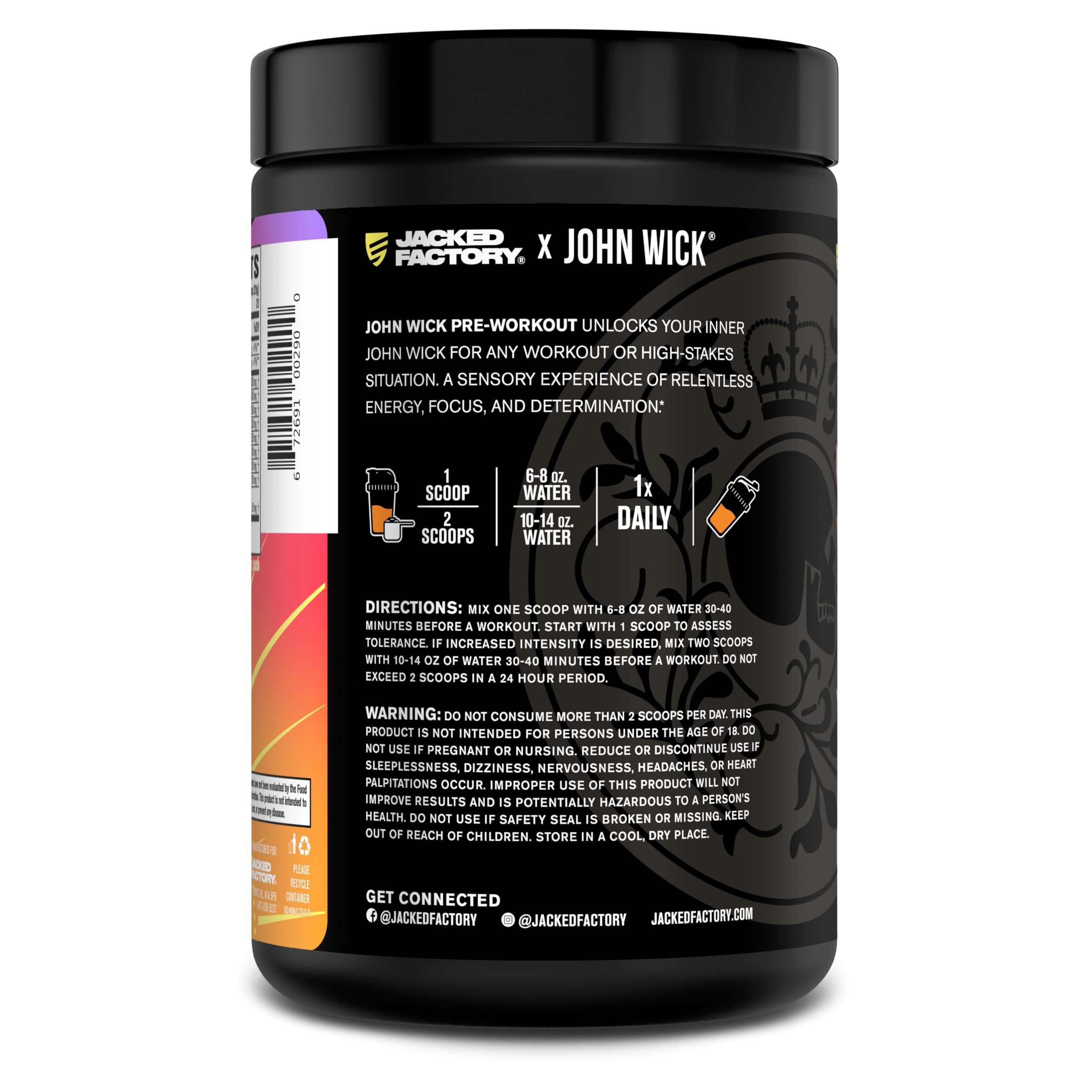 Jacked Factory Wick Mode: envase presentado para uso diario.