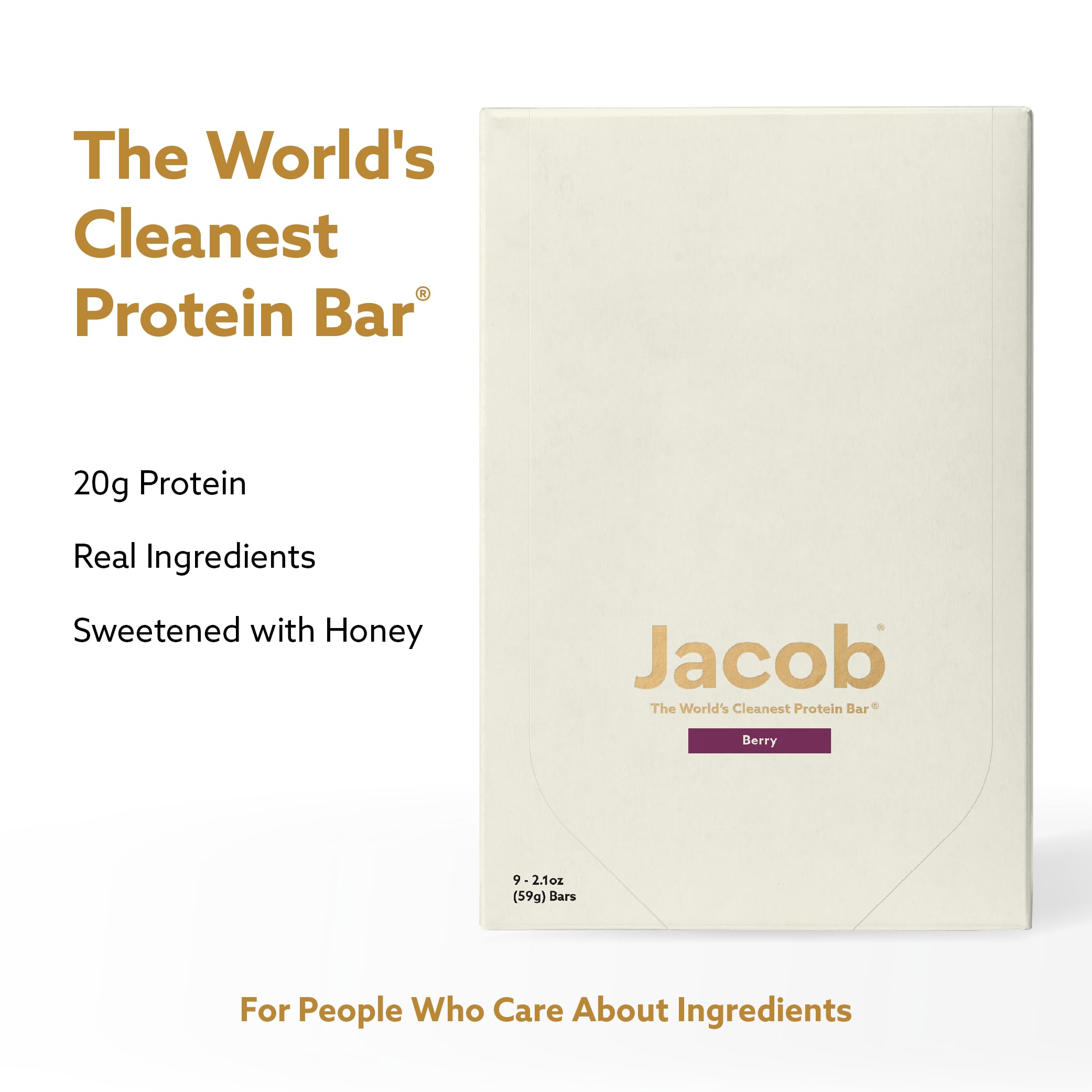 Jacob Bar: textura suave de barra proteica, ideal para un snack rápido.