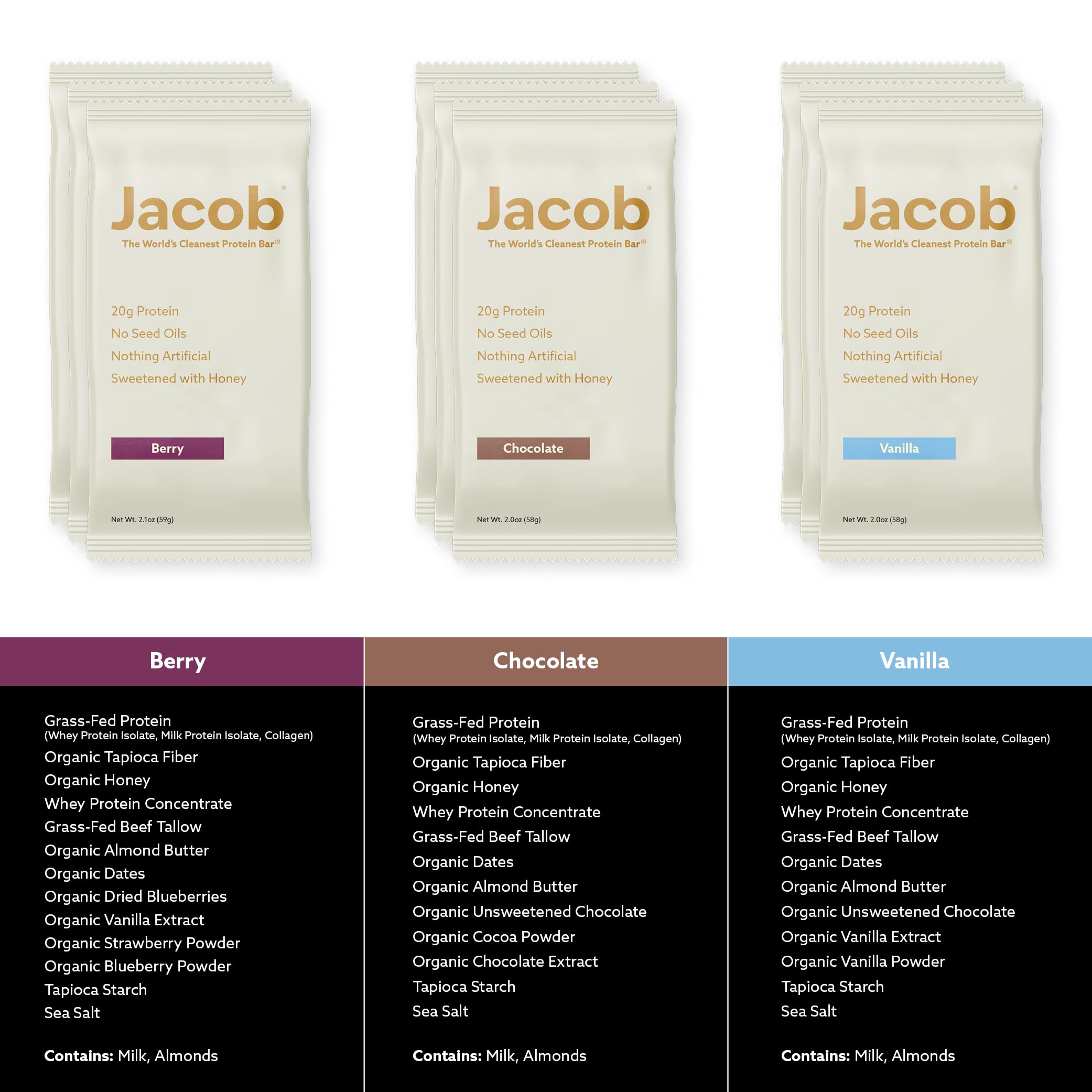 Jacob Bar Proteína frutos rojos: snack práctico para recargar energía.