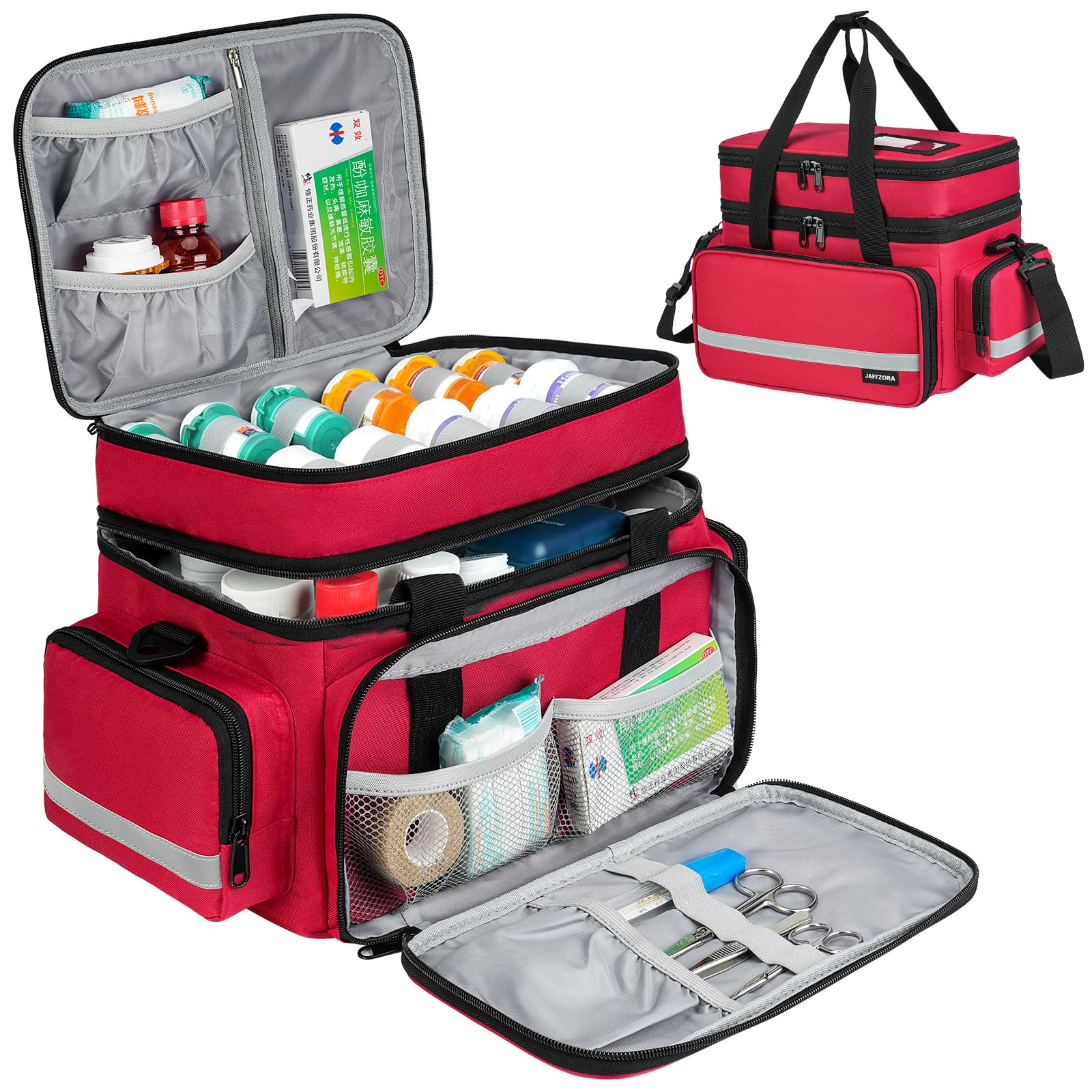 Bolsa Jaffzora para pastillas con doble capa, mayor capacidad.