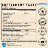 Etiqueta frontal de Jagielolia Detox Binder, fácil lectura de beneficios.