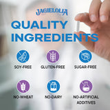 Jagielolia Detox Binder ingredientes clave como carbón activado y arcillas para apoyo desintoxicante.