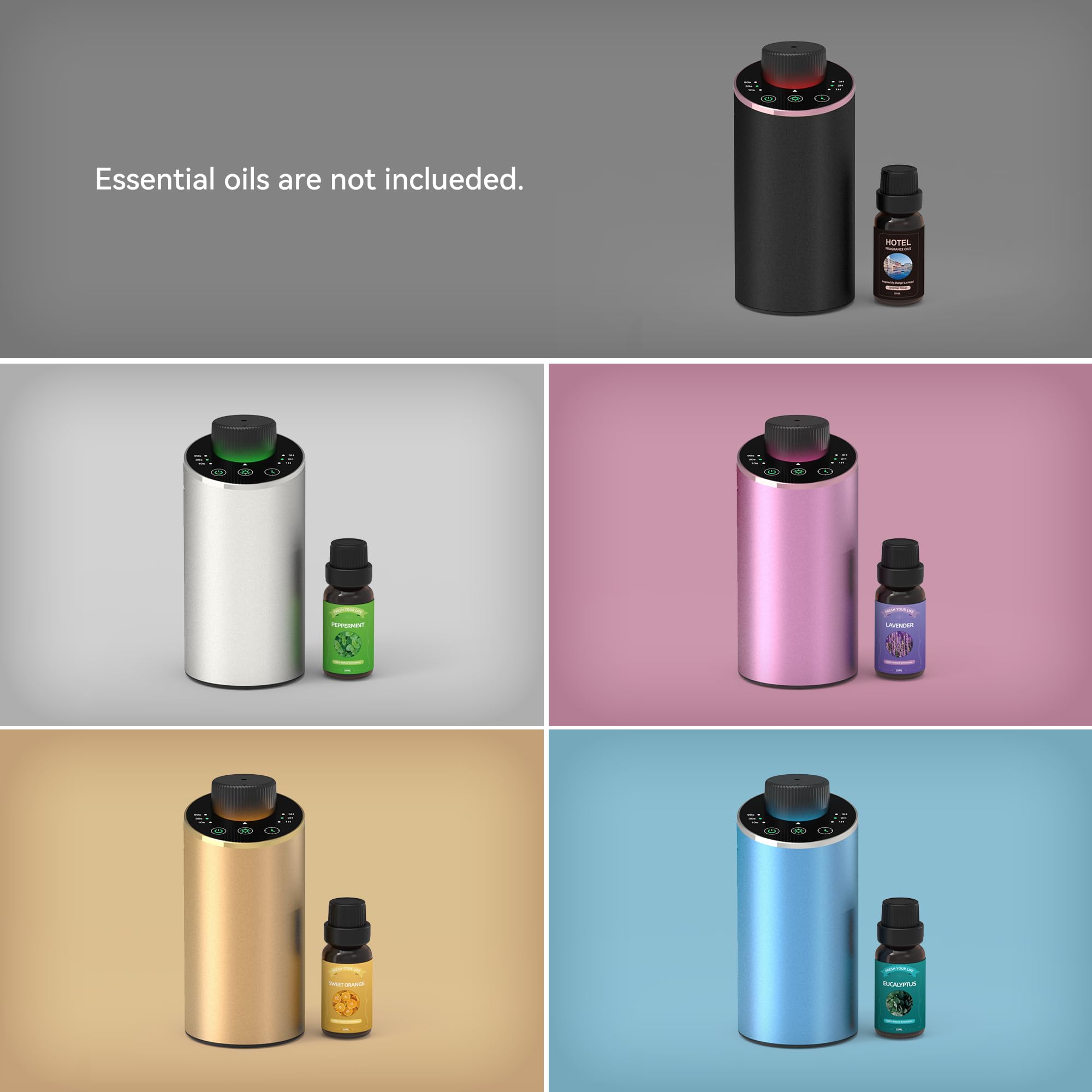 JAHUYU difusor con tres niveles de niebla para ajustes del aroma
