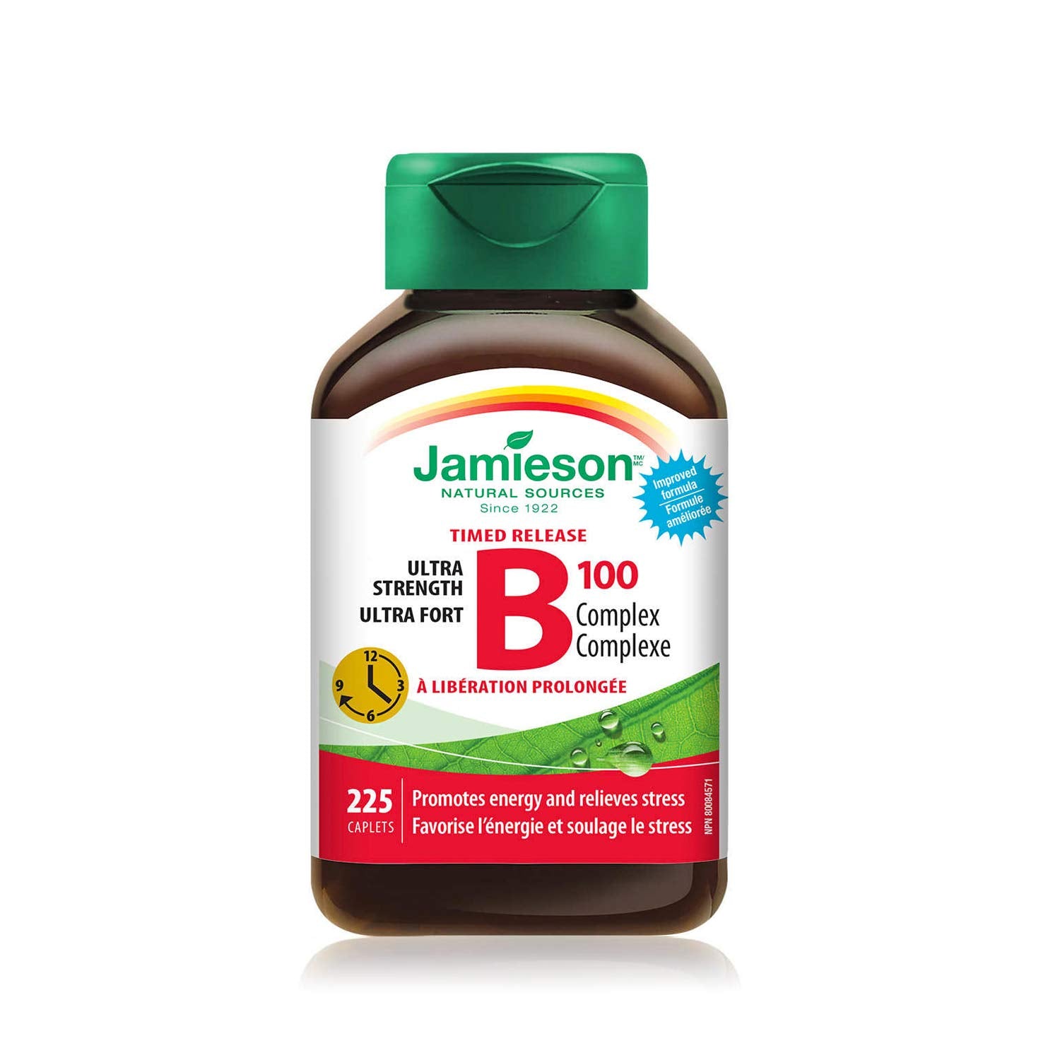 Jamieson B100 Complejo con liberación programada en botella para energía sostenida