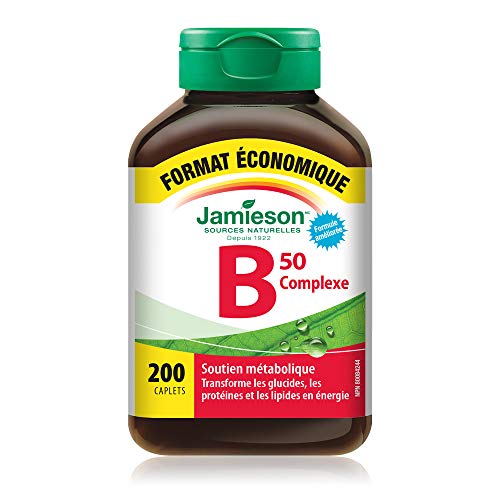 Jamieson Laboratories Complejo B50, etiqueta detalles con vitaminas B