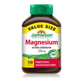 Jamieson Magnesio 250 mg, frasco con comprimidos para apoyar la salud ósea y la función muscular