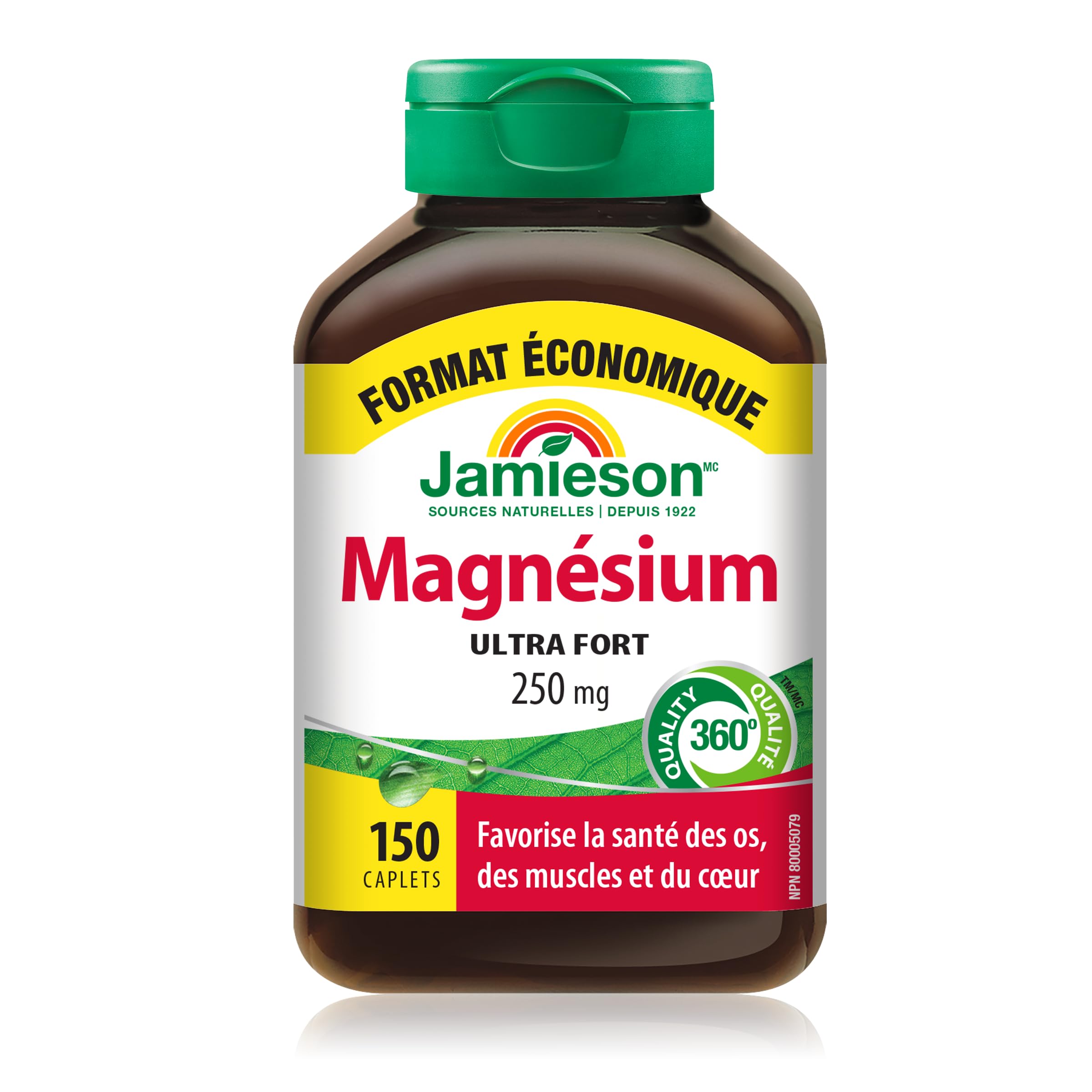 Jamieson Magnesio 250 mg comprimidos, textura suave para tomar fácilmente cada día