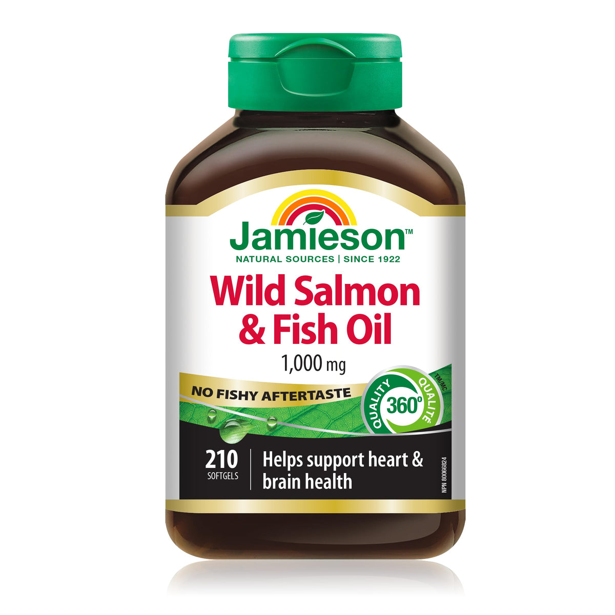 Jamieson No Fishy Aftertaste: envase claro y etiqueta que facilitan identificar Omega-3