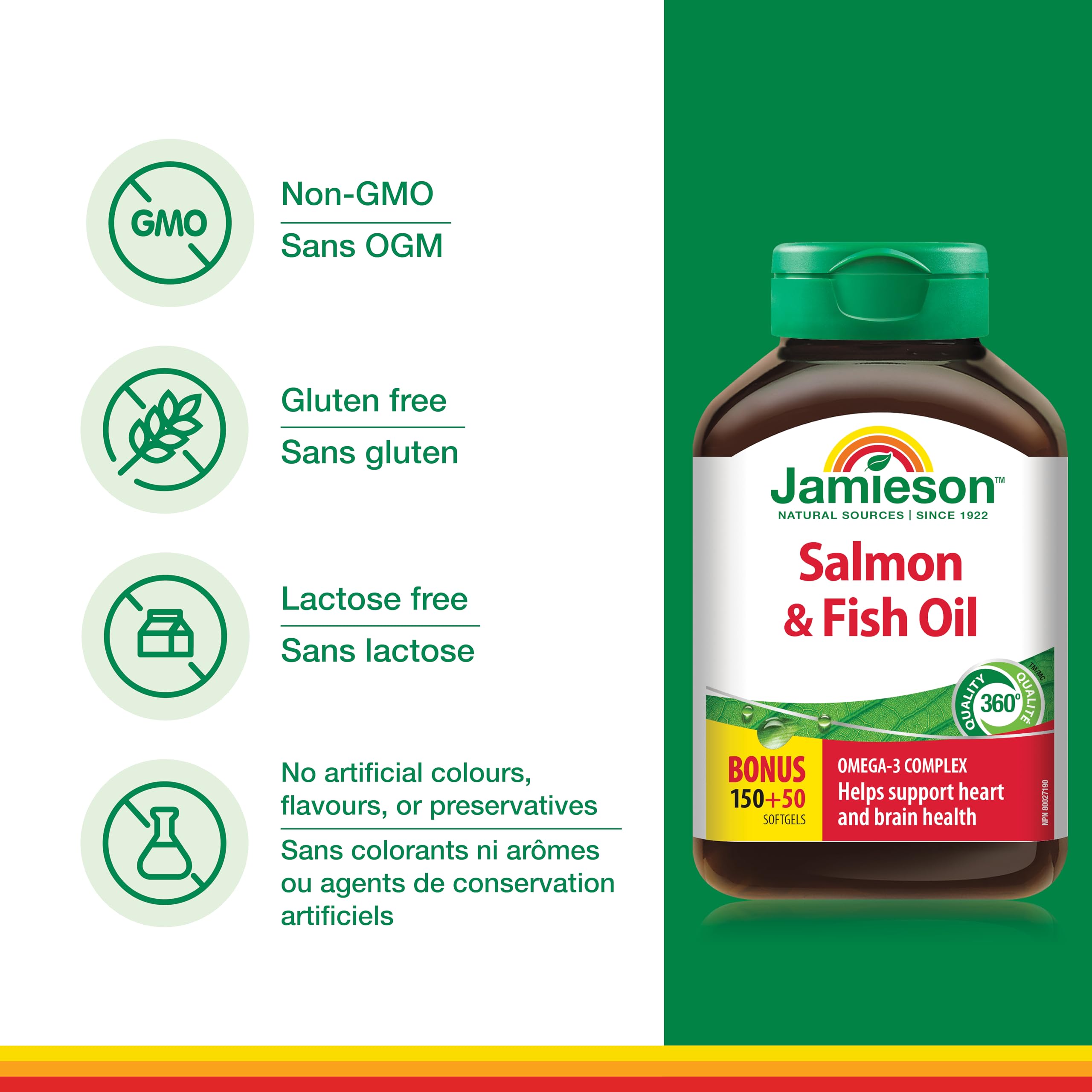 Cápsulas Jamieson Omega-3 en mano, uso diario para bienestar.