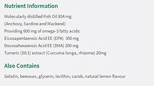 Jamieson Omega-3 Turmeric, embalaje en caja, presentación práctica para uso diario.