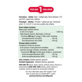 Cápsulas Jamieson Omega-3 en mano, uso diario para apoyar movilidad articular y función cerebral.
