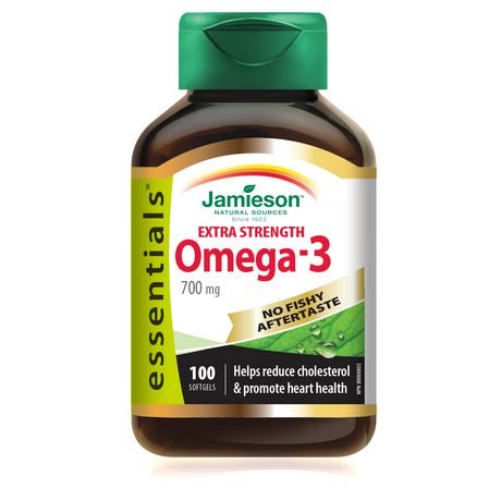Jamieson Omega-3 Fuerza Extra en botella para el bienestar diario
