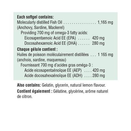 Jamieson Omega-3 Fuerza Extra cápsulas blandas para uso diario sin sabor a pescado