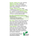 Jamieson Vitamina C 500 mg, sabor mezcla de frutas, experiencia agradable al masticar.