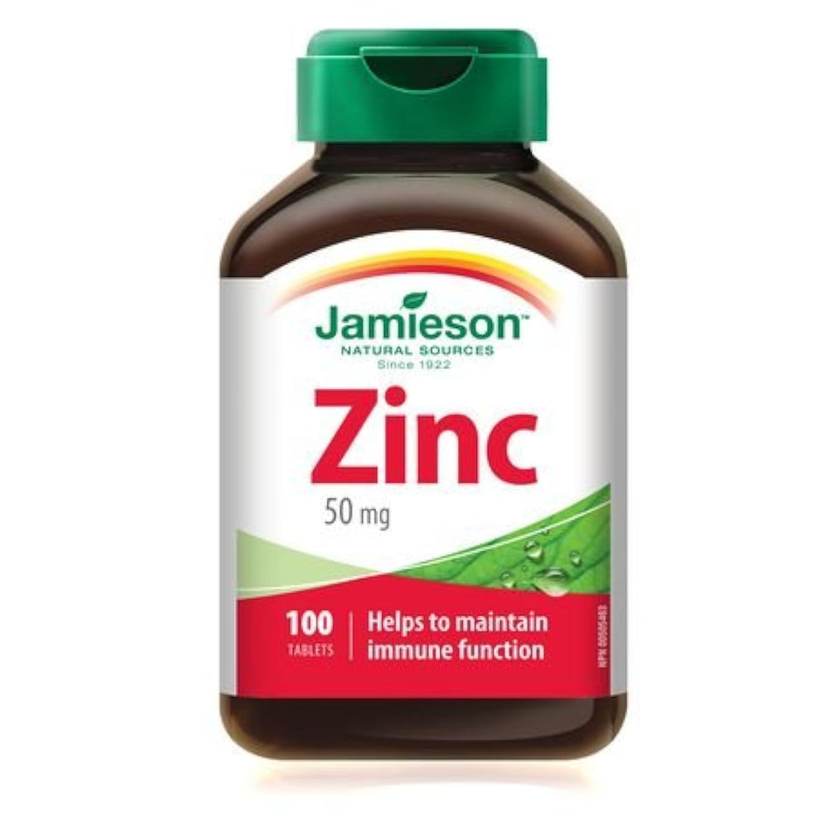 Jamieson Zinc 50 mg, tabletas, liberación gradual para apoyo inmune