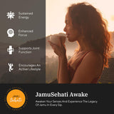 Polvo JAMUSEHATI Awake se disuelve fácil, práctico para mañanas rápidas