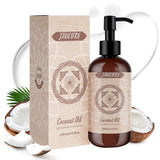 JANICORN Aceite de Coco: botella con bomba para una aplicación limpia y controlada.