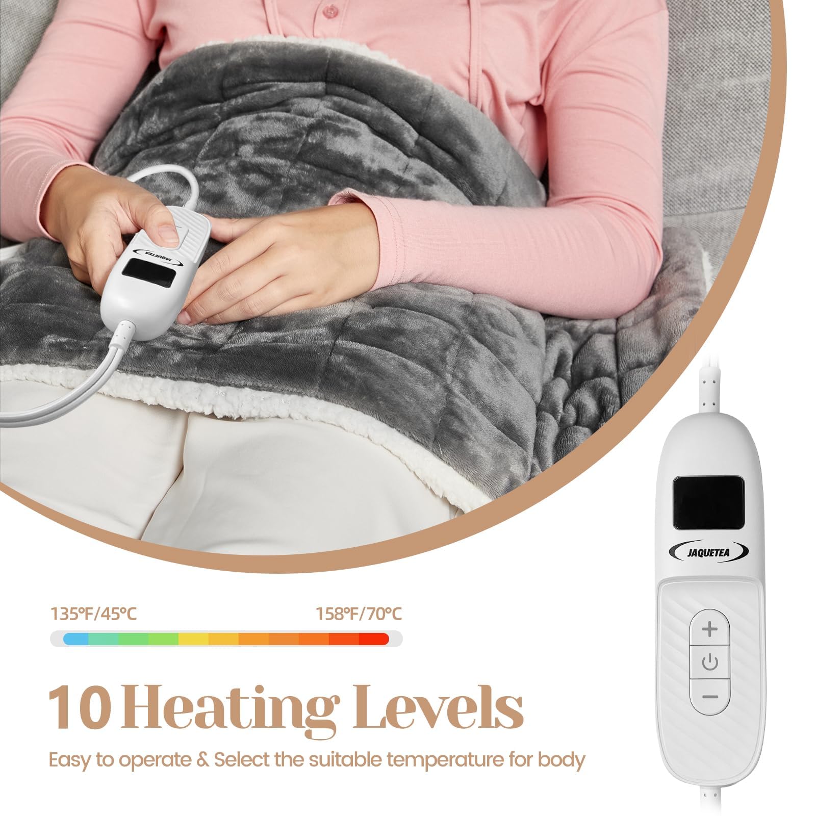 JAQUETEA almohadilla de calor pesable para hombros y cuello, relajación suave