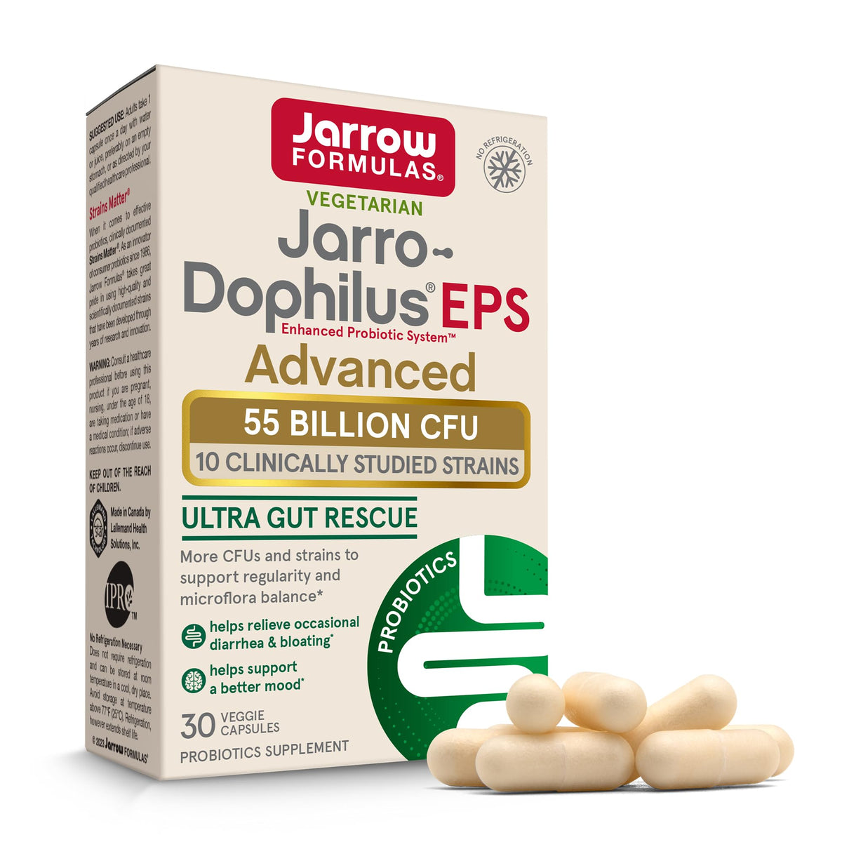 Jarro-Dophilus EPS Advanced frente a la botella, soporte digestivo diario potencial