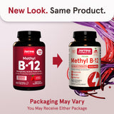 Jarrow Formulas B12 5000 mcg metilcobalamina coenzima activa facilita absorción celular.