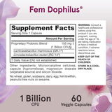 Caja exterior de Fem-Dophilus con marca Jarrow Formulas.