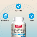 Jarrow Formulas Glutatión Reducido, sin gluten, apto para dietas sensibles.
