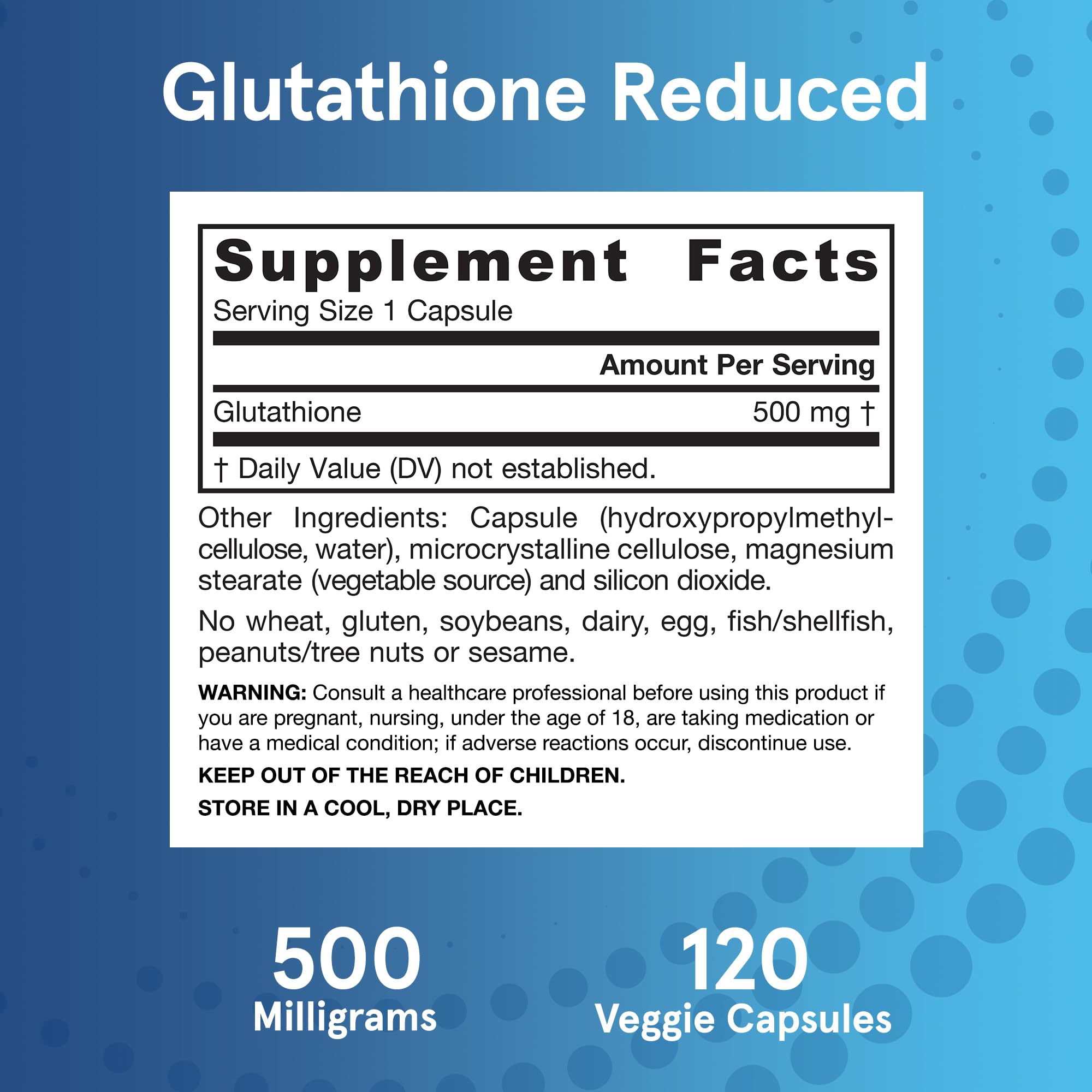 Jarrow Formulas Glutatión Reducido, vegano, complemento para estilo de vida saludable.