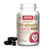 Jarrow Formulas QH-Absorb 200 mg, botella de cápsulas suaves para apoyar energía celular.